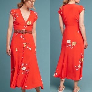 Anthropologie Capulet Lanesboro Red Maxi Dress, NWT, Small